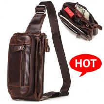 HUMERPAUL Mode Taille Packs Männer Echtes Leder Organizer Reise Brust Tasche Notwendigkeit Taille Gürtel Handy Kleine Bum Tasche