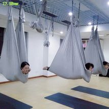 Prior Fitness Aerial Yoga Hängematte 4Mx2,8M Premium Aerial Seidenstoff Yoga Schaukel für