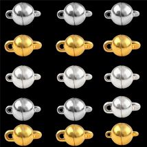 4Sets/Lot Round 12-20mm Length Strong Magnetic Clasps End Clasp Connectors For Jewelry Making Findings Bracelet DIY Supplies