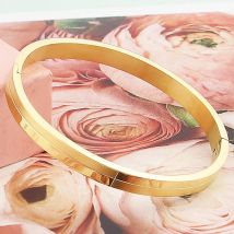 Neue Mode Heißer Verkauf Semi-matte Semi-glatte Frau Armreif Damen Schmuck Geschenk Edelstahl Armband Großhandel