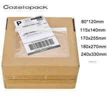 50PCS/14 größen Verpackung Liste Umschlag Klar Gesicht Rechnung Slip Geschlossen Beutel Selbstklebende Versand Rechnung Label Umschläge