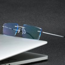 ZIROSAT 58076 Legierung Titan Brille Männer Neue Europäische Design Platz Randlose Brillen Brillen Rahmen für Frauen