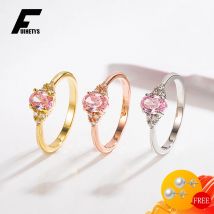 Trendy 925 Silber Schmuck Ring Oval Form Rosa Zirkon Edelstein Finger Ringe für Frauen Mädchen Hochzeit Engagement Party Zubehör