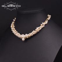 Natürliche Süßwasser Perle Edle Charme Halsketten Für Frauen Hochzeit Trendy Geschenk Designer Luxus Edlen Schmuck GN0235