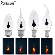 Vintage Edison E14 E27 żarówka Led światło świecy żarówka z efektem płomienia 3W AC220V dom do