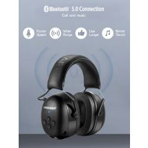 ZOHAN Electronic Headphone 5.0 Bluetooth Earmuffs Hearing Protection Headphones for Music Safety Noise Reduction Charging