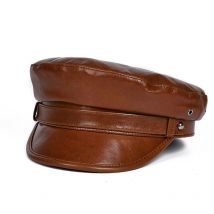 Leder Flache Navy Hüte Für Männer Frauen Winter England Mode Ausgestattet Newsboy Caps Unisex