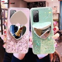 Heart Mirror Sequins Glitter Phone Case For Samsung Galaxy S20 FE Ultra S10 Lite S10E S9 S8 Plus S7 Edge Soft Silicone Cover