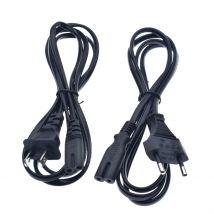 EU/US Power Plug C7 Figure 8 AC Cord 1.5Meter 250V 2.5A 0.75mm/2C 2-Prong Power Cord for PS4 PS3 Slim PS2