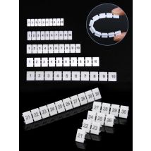 10PCS ZB6 with the word and Blank printing type markers UK series Terminal with the number Din Rail Terminal Blocks Maker Strips