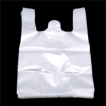 Biała przezroczysta plastikowa torba na zakupy 100 szt. Przezroczysta torba na zakupy Supermarket Plastikowe torby z uchwytem do przechowywania żywności