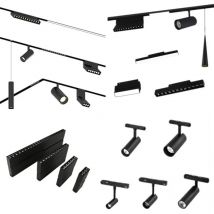 QIUBOSS nowoczesne oświetlenie szynowe magnetyczne wbudowany reflektor LED typu Downlight salon bez oświetlenia głównego seria lamp z maskownicą