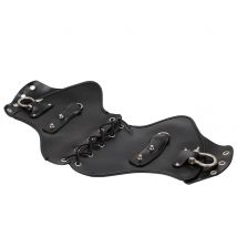 Motorrad Universal 1 Paar Schwarz Wärme Sattel Schild Deflektoren PU Leder Für Harley Touring Softail Dyna Sportster XL883 1200