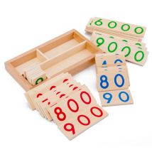 Holz Zahlen Karte 1-9000 Montessori Lernen Karte Mathematik Lehrmittel Vorschulkinder Frühe Bildung Für Baby