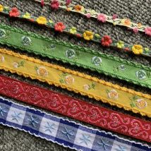 3YARD 7/8 ZOLL 5-22MM Farbe Blumen Herz Handgemachte Jacquard Band Spitze Handgefertigte Spitze Haarspange Zubehör MJZDMH 20081302