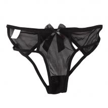 1PC Sexy Panties New Hollow Out Women Underwear Low Waist Transparent Briefs With Bow Female Fashion Comfort Intimates