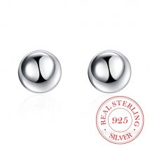 Hochwertige 925 Sterling Silber Damen schmuck 8mm/10mm runde Perlen Kugel Ohr stecker Mode elegante Ohrringe für Frauen 2023