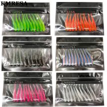 10 Teile/los 75mm 2,1g Wobbler Angeln Locken Easy Shiner Jig Swimbait Künstliche Doppel Farbe Silikon Weichen Köder karpfen Bass Köder