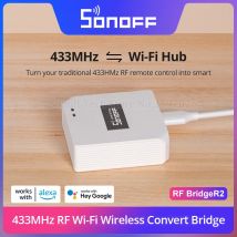 SONOFF RF Bridge R2 433MHz RF Wi-Fi Wireless Gateway Smart Scene Home Security Support DW2-RF PIR3-RF Sensor via eWeLink Alexa