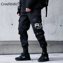 CHAIFENKO Hüfte Hop Cargo Hosen Männer Mode Harajuku Harem Pant Schwarz Streetwear Jogger Sweatpant Multi-Tasche Casual Herren Hosen