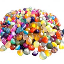 Natürliche Stein Aquarium Aquarium Dekoration Kristall Achat Bunte Pebble Kies