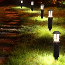 8Pcs LED Outdoor Garten Rasen Lichter Pathway Yard Landschaft Lampen Pilz Spike Typ Mit 2*1m Kabel IP65 DC12V Einfach-Installieren
