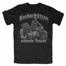 Bundeswehr Kradschutzen Motorcycle Troops Deutschland Panzer Corps T-Shirt. Kurzärmliges Herren-T-Shirt aus Baumwolle mit O-Ausschnitt