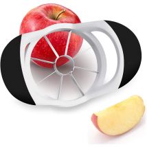Affettatrice professionale per mele Taglierina facile in acciaio inossidabile Strumento divisore per frutta e verdura con manico in gomma Gadget da cucina