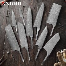 XITUO Messer, leere Klinge, DIY-Küchenmesser, 67 Schichten, Damaststahl, VG-10, Rasiermesser, scharfe Werkzeuge, hohe Härte, für Fleisch, Fisch, 1–9 Stück