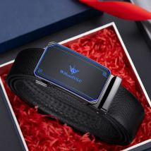 Automatische schnalle leder gürtel mode für männer formale gürtel high grade marke freizeit