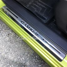 Für Nissan Qashqai J11 Zubehör 2024 2023-2017 Edelstahl Chrom Auto Tür-Schwellen Kick-verschleiss-Platte Schutz Trim abdeckung Pedal Schutz