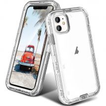3 IN1 Für iPhone 16 15 11 12 13 14 Pro Max MINI XR XSMAX X XS SE 7 8 6 6S Plus Heavy Duty Transparent Stoßfest Rüstung Fall
