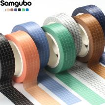 10M reines Farbgitter Washi Tape Set Masking Tape Journaling Supplies Washy Tape Organizer Washitape Briefpapier Aufkleber Scrapbook