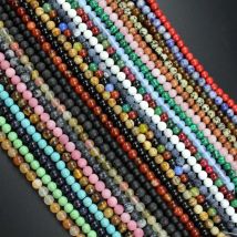 4 6 8 10mm Chakra Beaded Matte Lava Tiger Eye Black Onxy Loose Natural Stone Round Bead For Jewelry Making DIY Bracelet Necklace