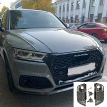Fit Für Audi RSQ5 RS Q5 2018 2019 Auto Front Stoßstange Nebel Lampe Grills Nebel Licht Grills in Racing Grills ABS Ersatz