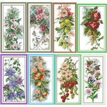 Stamped Cross Stitch Kits DIY Floral Pattern Series 14CT 11CT Printing Counted Needle and thread Hand Embroidery Home Decoration