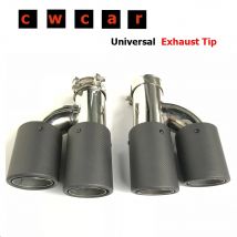 2 PCS Auto auspuffrohr H Modell Matt Carbon Abgase Dual Ende Tipps für BMW BENZ Auspuff Dual