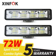 LED Work Bar Car LED Work Light Bar Spot Flood Worklight 12V 72W For Bright White Lighting for Truck Tractor Offroad Vehicle