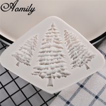 Aomily Stampi in silicone a forma di albero di Natale Stampo per torta di Natale fai da te Stampo