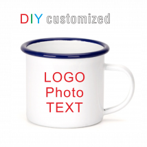 350ML Angepasst Emaille Becher mit LOGO Foto Text Sublimation Print Office Home Lustige Wasser Tassen Frühstück Milch Kaffee Tee geschenk
