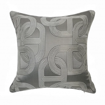 Contemporary Geometry Dark Grey Chain Ellipse Sofa Chair Designer Pipping Throw Cushion Cover Decor Home Pillow Case 18x18inch
