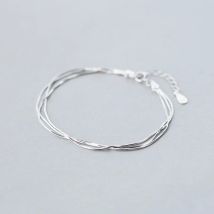 Koreanische Mode Einfache schicht Armbänder Für Frauen Silber 925 Schmuck Heiße Mode 925 Sterling Silber Armband Für Frauen