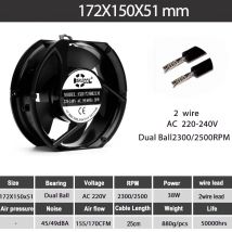 1 stücke industrieller Kühl ventilator 17cm 170mm Lüfter AC 220V 240V Dual Ball 38W 17251 Industrie