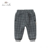 Db14862 Dave Bella Winter Baby Unisex Mode Plaid Brief Taschen Hosen Kinder in voller Länge Kinder hosen Kleinkind Kleinkind Hose