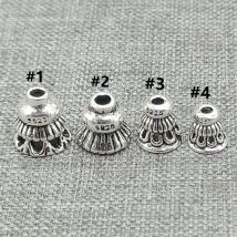 10 Stück 925 Sterling Silber Bead Caps Spacer für Armband Halskette