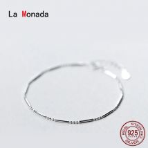 La Monada Feines Silber 925, Schmuckarmband, weiblich, Frau, kleine Perle, minimalistische Armbänder für Frauen, Silber 925er Sterling