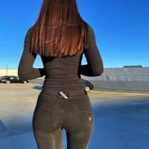 Melody Stretch Freund Jean Gerade Bein Jeans Frauen Denim Dünne Schwarze Hosen Hüfte Capris