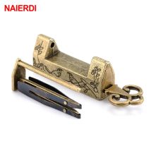 NAIERDI Zinklegierung Chinesisches altes Schloss Vintage Antikes Schloss Retro Keyer Vorhängeschloss Schmuck Holzkiste Vorhängeschloss Schloss für Kofferschublade