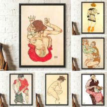 Poster con stampa di Egon Schiele