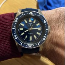 41 mm 62MAS blaues Zifferblatt Tandorio Automatik 300 m Tauch-Herrenuhr AR gewölbtes Saphirglas